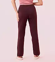 Enamor Essentials Womens E014-Mid Rise Slim Fit Basic Straight Leg Lounge Pants