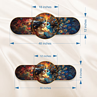 Elegant Radha Krishna crystal clear resin coated with stone work photo frame