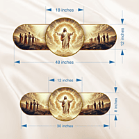 Elegant Jesus crystal clear resin coated with stone work photo frame