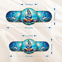 Elegant Krishna crystal clear resin coated with stone work photo frame