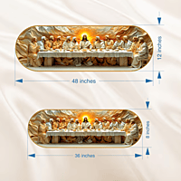 Last Supper crystal clear resin coated with stone work photo frame
