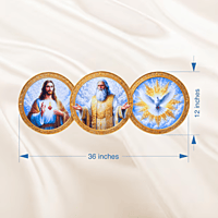 Holy Trinity crystal clear resin coated with stone work photo frame