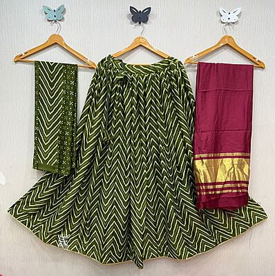 Crepe Gajji Silk Lehenga-Wine