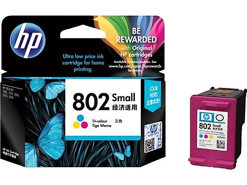 HP 802 Small Tri-Color Ink Cartridge – Original Dye Ink | 100 Pages | Inkjet Printers