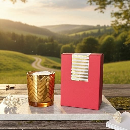 CHEVRON GOLD STRIPE JAR