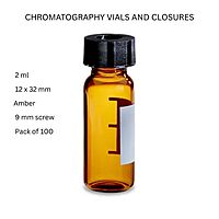 CHROMATOGRAPHY VIALS AND CLOSURES - 2 ml, 12 x 32 mm, Clear , 9 mm screw (Pk. of 100)
