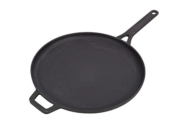 Onions Cast Iron Flat Tawa for Dosa, Roti & Paratha, Pre-Seasoned, Heavy Duty,