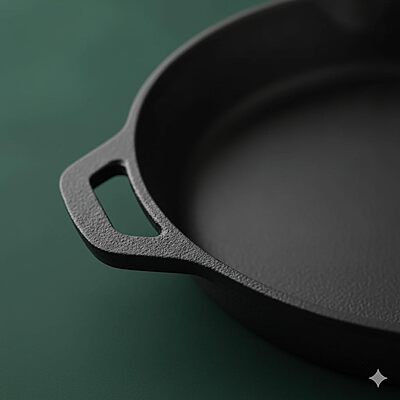 Onions Cast Iron Flat Tawa for Dosa, Roti & Paratha, Pre-Seasoned, Heavy Duty,
