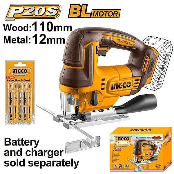 INGCO Cordless Jig Saw CJSLI1008 (20V,2400rpm) INGCO Cordless Jig Saw CJSLI1008 (20V,2400rpm)