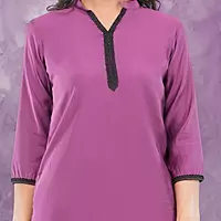 Women's Purple Cotton Silk Patiala Knee Length Solid Salwar Suit Set with Dupatta