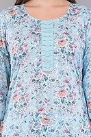 Floral Cotton Salwar Kameez with Dupatta, 3-Piece Traditional Indian Dress Set