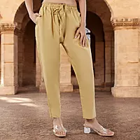 Organza Salwar Suit Set, Beige and Orange Checkered Pattern