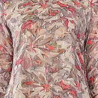 Floral Printed Anarkali Kurta with Straight Pants and Dupatta, Beige, 3-Piece Salwar Suit Set