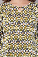 Women's Printed Co-ord Set with Tunic and Pants, Multicoloured