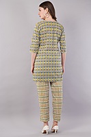 Women's Printed Co-ord Set with Tunic and Pants, Multicoloured
