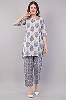 Women's Printed Co-ord Set with Kurti and Palazzo Pants