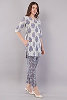 Women's Printed Co-ord Set with Kurti and Palazzo Pants