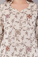 Cotton Embroidered Kurta for Women, Floral Design