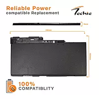 Techie Compatible Battery for HP CM03 CM03XL CO06 CO06XL – HP EliteBook 740, 840, 845, Series Laptops (4300mAh, 3-Cell)