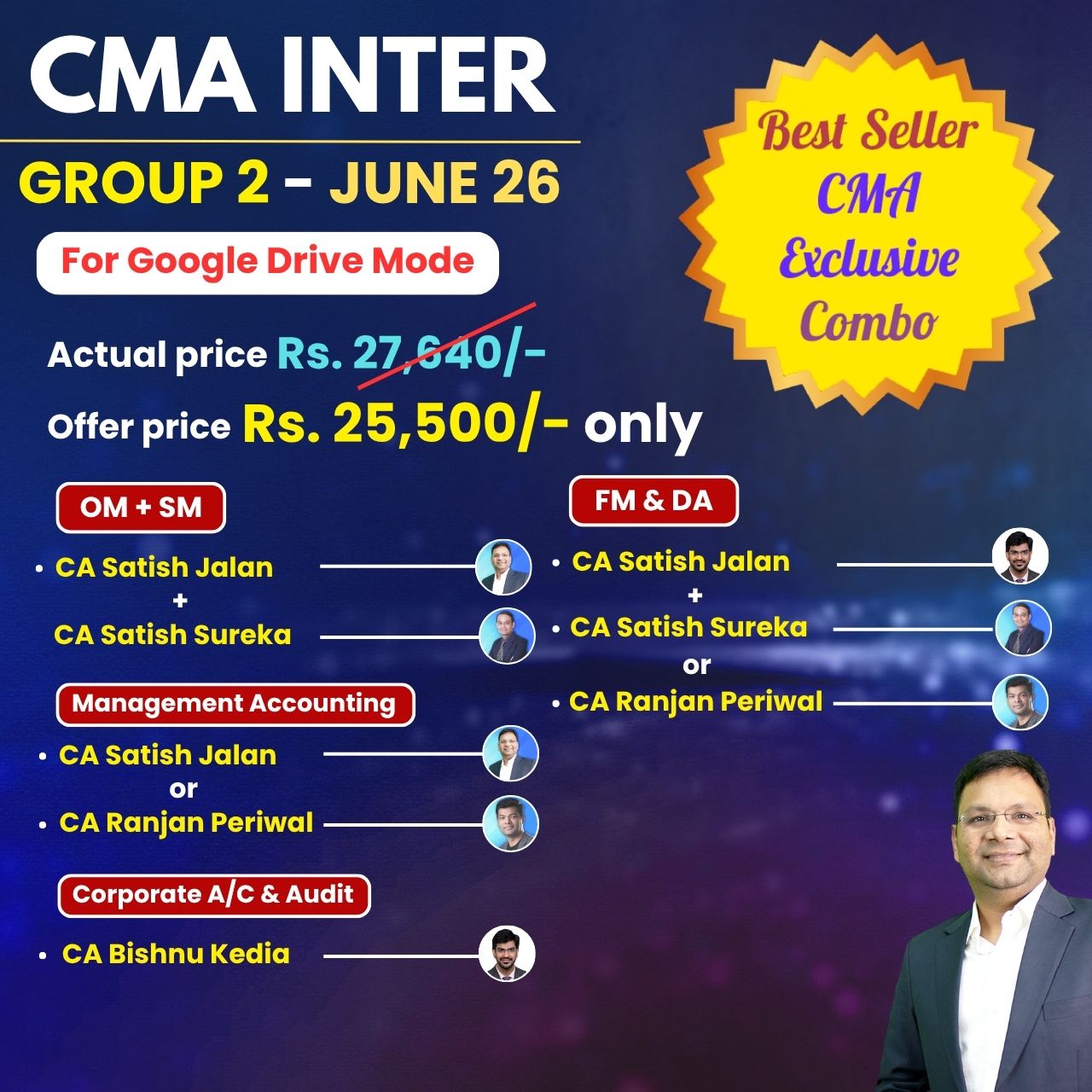 CMA Inter Grp 2 Combo June 26 - Student Jaise Chahey - Download Mode - Best Seller CMA Exclusive