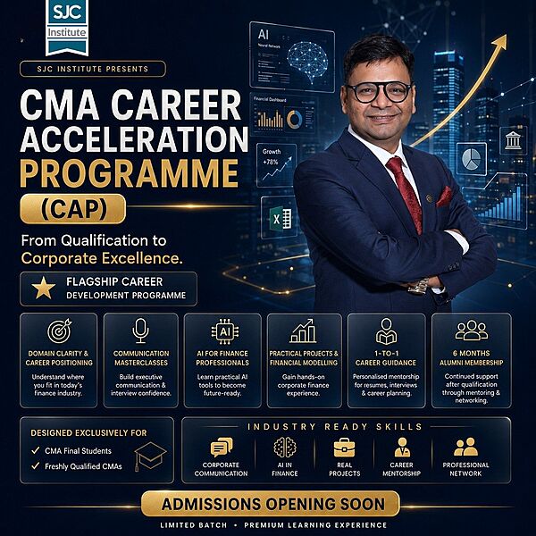 CMA Career Acceleration Programme (CAP) By SJC Institute CMA Career Acceleration Programme (CAP) By SJC Institute