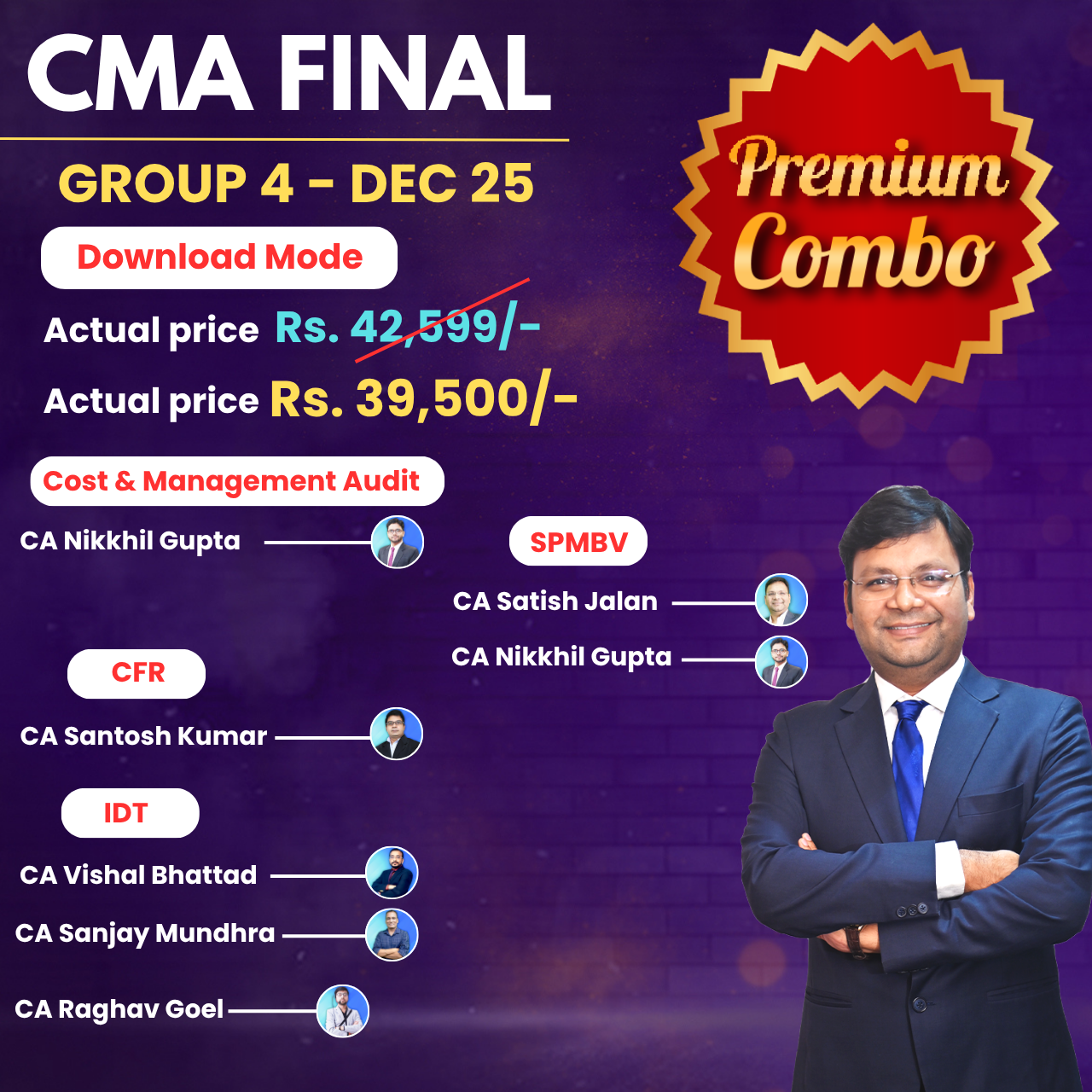 CMA Final Group 4 All Combo for Dec 25 - Student Jaise Chahey - Download Mode - Premium