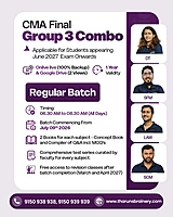 CMA Final Group 3 Combo | Regular Batch | Online Live + Recorded | June 2027 Exam