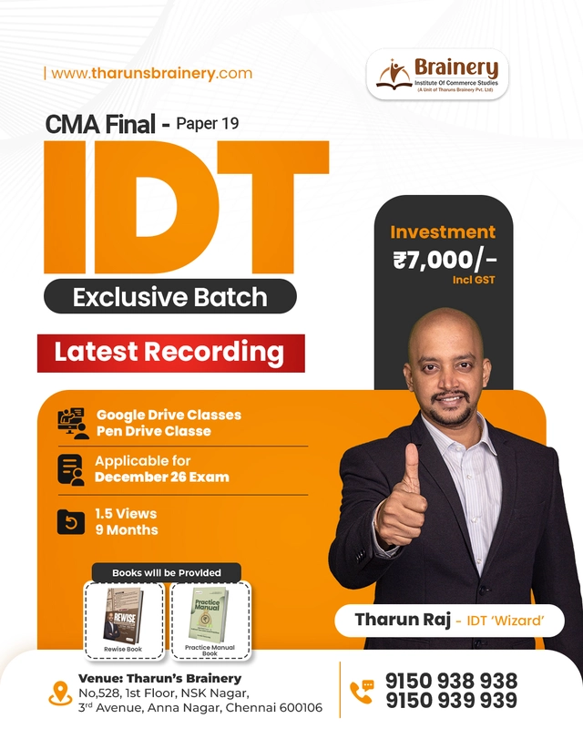 CMA Final IDT Exclusive Batch Dec 26