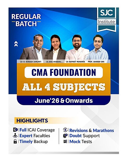 CMA Foundation All Combo by Navin Classes - CA Avinash Sancheti, CA Isha Agarwal, CA Navneet Mundhra, Prof. Sandeep Giri