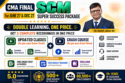 CMA Final Strategic Cost Management Latest Batch For June 27 I Dec 27 I by CA Satish Jalan