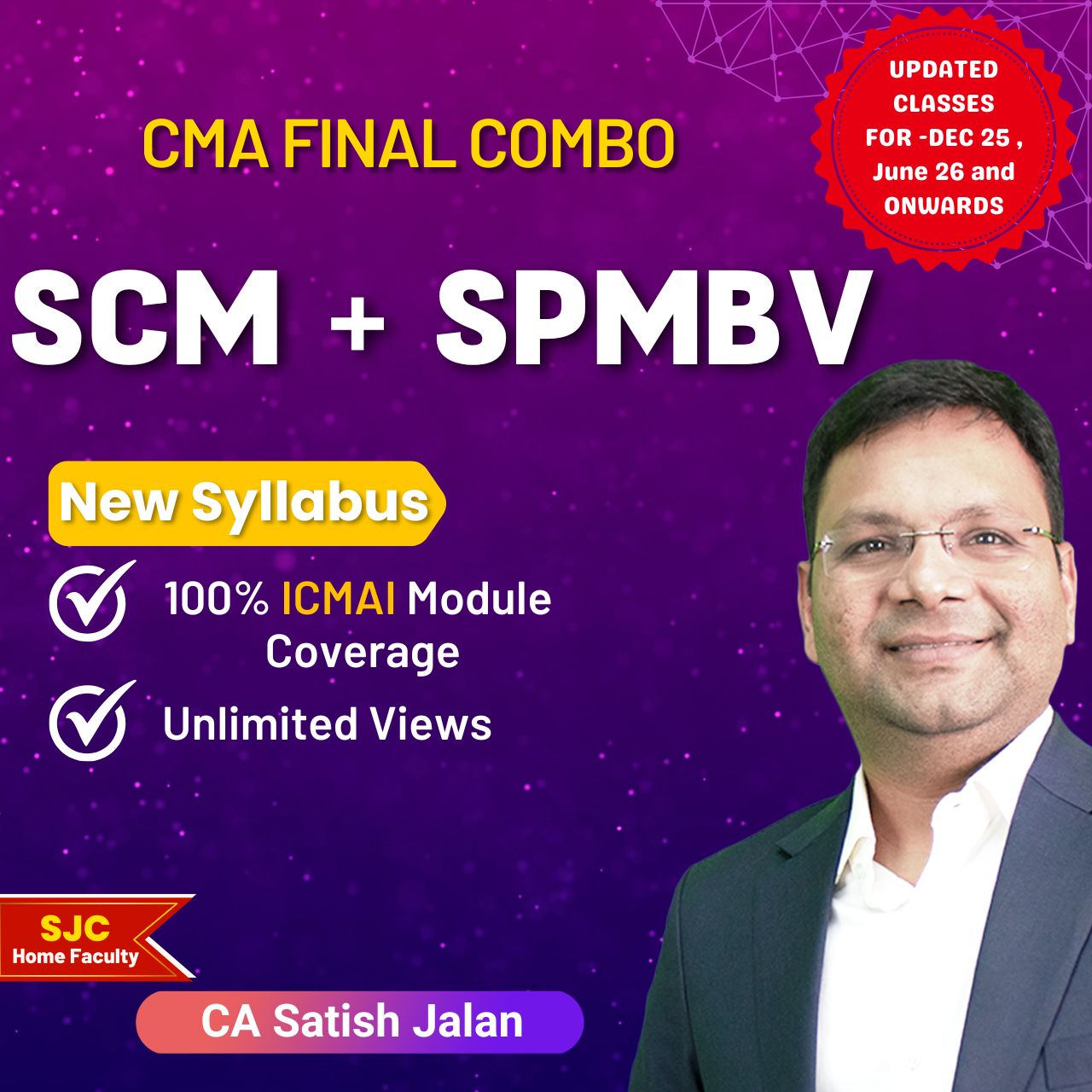 CMA Final SCM + SPMBV Combo By CA Satish Jalan CMA Final SCM + SPMBV Combo By CA Satish Jalan