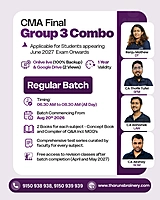 CMA Final Group 3 Combo | Regular Batch | Online Live + Recorded | June 2027 Exam