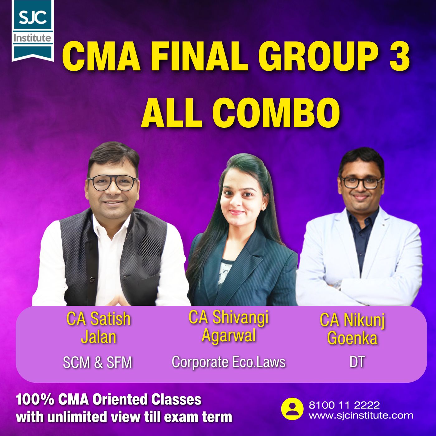 CMA Final Group 3 All Combo By CA Shivangi Agarwal, CA Satish Jalan, CA Nikunj Goenka CMA Final Group 3 All Combo By CA Shivangi Agarwal, CA Satish Jalan, CA Nikunj Goenka