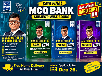 CMA Final Subject-wise MCQ Bank Hard Copy Book – Aim 30/30 | SJC Institute
