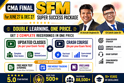 CMA Final Strategic Financial Management Latest Batch For June 27 I Dec 27 I by CA Satish Jalan