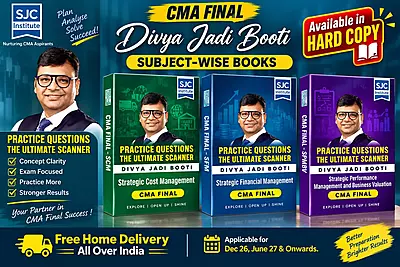 CMA Final Subjects-wise MCQ Bank Hard Copy Book by SJC Team