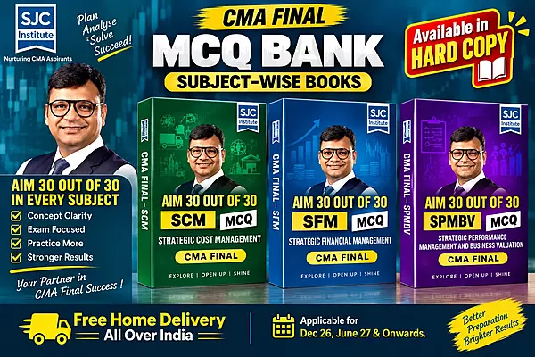 CMA Final Subjects-wise MCQ Bank Hard Copy Book by SJC Team CMA Final Subjects-wise MCQ Bank Hard Copy Book by SJC Team