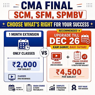 CMA Final Course Extension For Dec 26 By SJC Institute