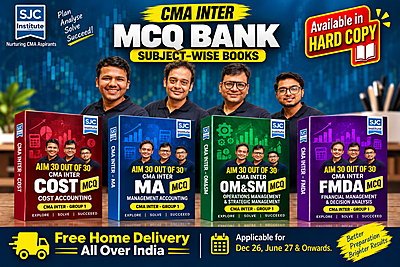 CMA Inter Subject-wise MCQ Bank Hard Copy Book – Aim 30/30 | SJC Institute