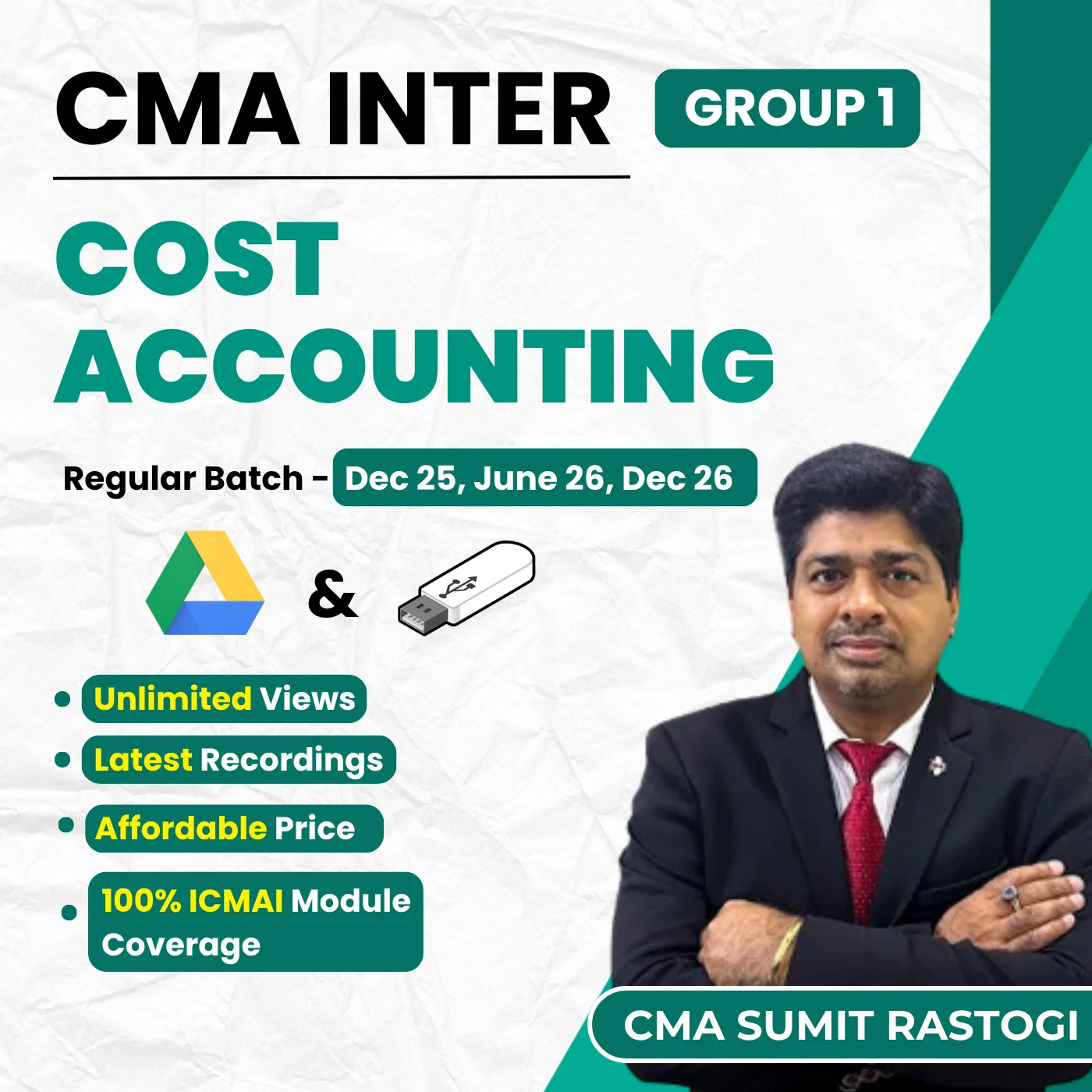 CMA Inter Cost Accounting (Group 1) By CMA Sumit Rastogi CMA Inter Cost Accounting (Group 1) By CMA Sumit Rastogi