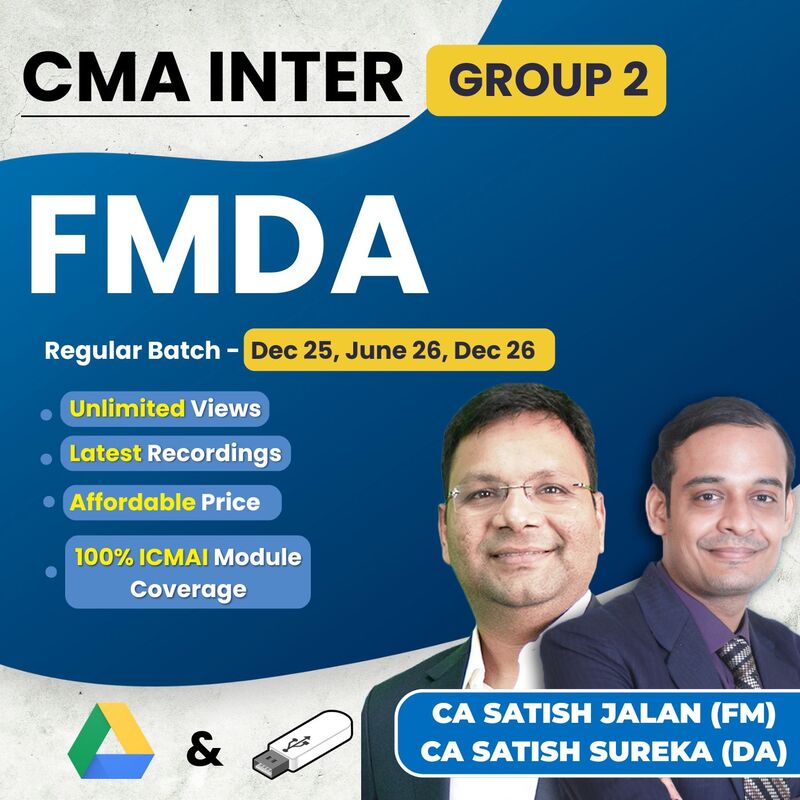 CMA Inter FM & DA (Group 2) By CA Satish Jalan & CA Satish Sureka