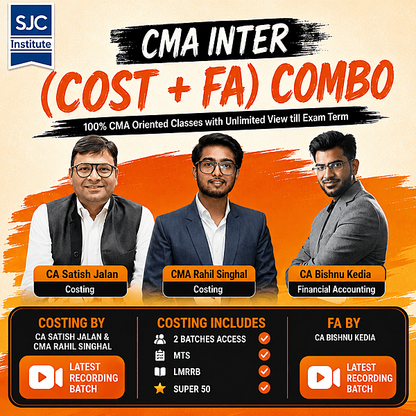 CMA Inter Group 1 Combo (COST + FA) By CA Satish Jalan,CA Bishnu Kedia CMA Inter Group 1 Combo (COST + FA) By CA Satish Jalan,CA Bishnu Kedia
