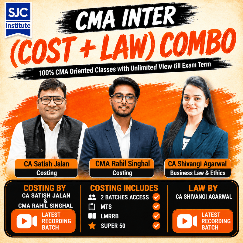 CMA Inter Group 1 Combo (COST + LAW) By CA Satish Jalan,CA Shivangi Agarwal CMA Inter Group 1 Combo (COST + LAW) By CA Satish Jalan,CA Shivangi Agarwal