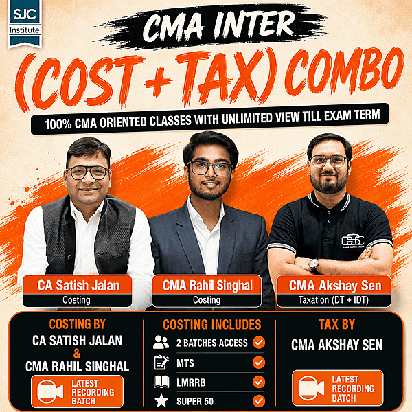 CMA Inter Group 1 Combo (COST + TAX) By CA Satish Jalan,CMA Akshay Sen CMA Inter Group 1 Combo (COST + TAX) By CA Satish Jalan,CMA Akshay Sen