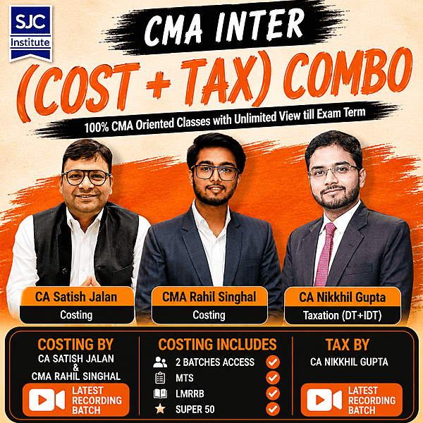 CMA Inter Group 1 Combo (COST + TAX) By CA Satish Jalan,CA Nikkhil Gupta CMA Inter Group 1 Combo (COST + TAX) By CA Satish Jalan,CA Nikkhil Gupta