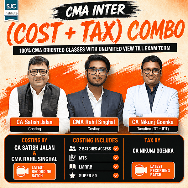 CMA Inter Group 1 Combo (COST + TAX) By CA Satish Jalan,CA Nikunj Goenka CMA Inter Group 1 Combo (COST + TAX) By CA Satish Jalan,CA Nikunj Goenka