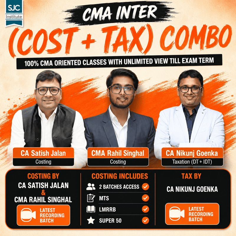 CMA Inter Group 1 Combo (COST + TAX) By CA Satish Jalan,CA Nikunj Goenka CMA Inter Group 1 Combo (COST + TAX) By CA Satish Jalan,CA Nikunj Goenka