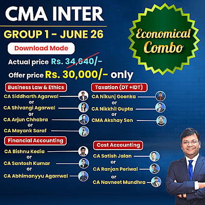 CMA Inter Group 1 Combo June 25 - Student Jaise Chahey - Download Mode - Economical