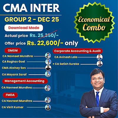 CMA Inter Group 2 Combo Dec 25 - Student Jaise Chahey - Download Mode - Economical