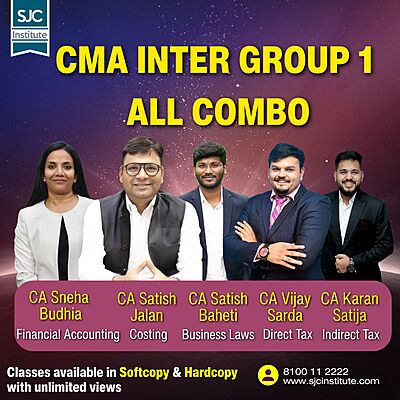 CMA Inter Group 1 All Combo (BLE + FA + TAX + COST) By CA Satish Jalan, CA Sneha Budhiya, CA Vijay Sarda, CA Satish Baheti, CA Karan Satija CMA Inter Group 1 All Combo (BLE + FA + TAX + COST) By CA Satish Jalan, CA Sneha Budhiya, CA Vijay Sarda, CA Satish Baheti, CA Karan Satija